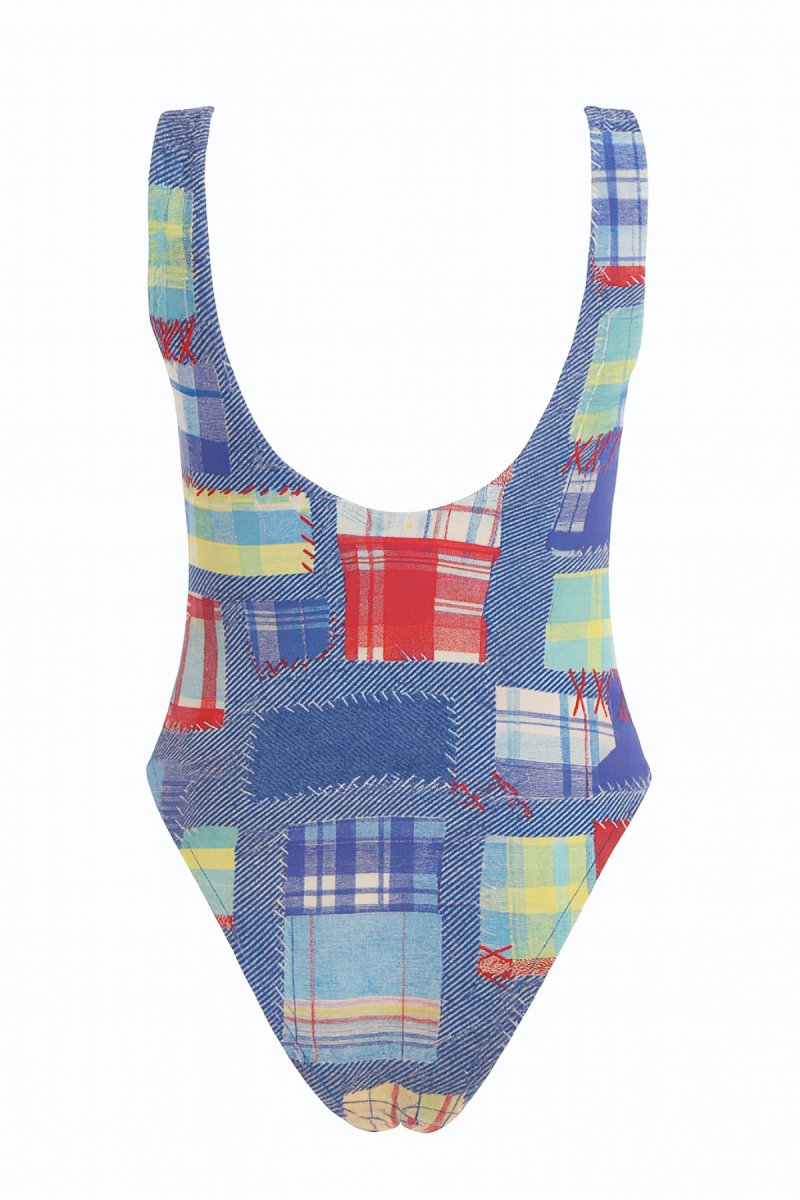 Malla Entera Estampado Patchwork