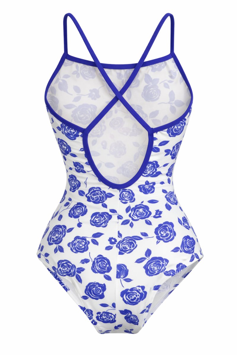 Malla Entera Estampado Rosas