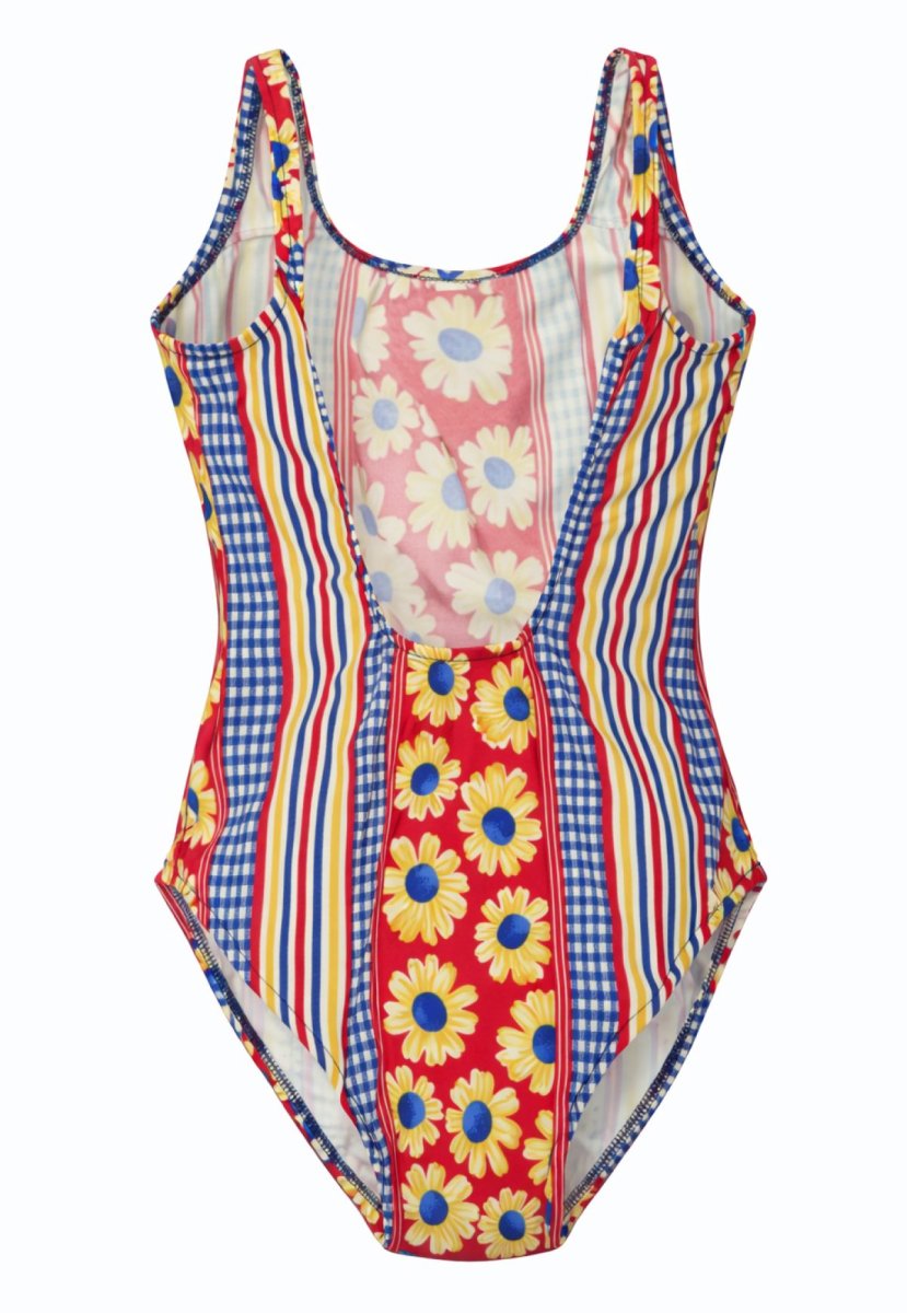 Malla Entera Estampado Margarita - Cuadrille - Rayas