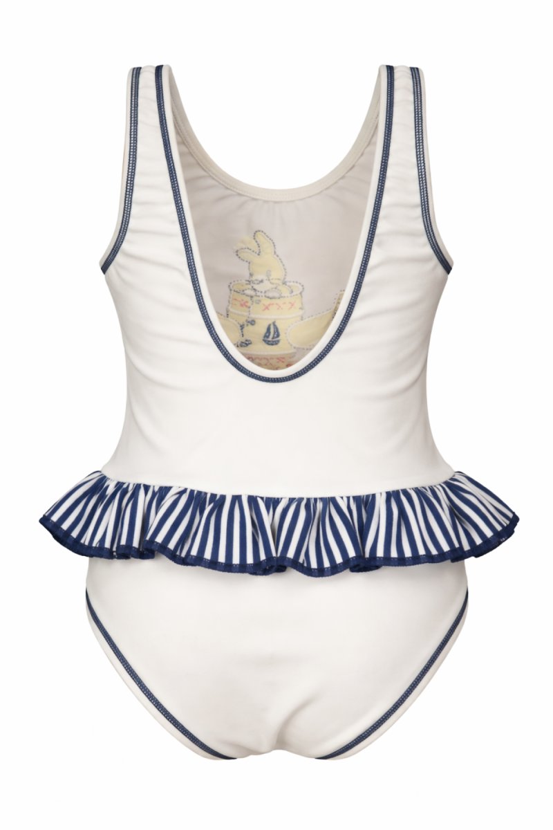 Malla Entera Bordado Conejo y Tetera