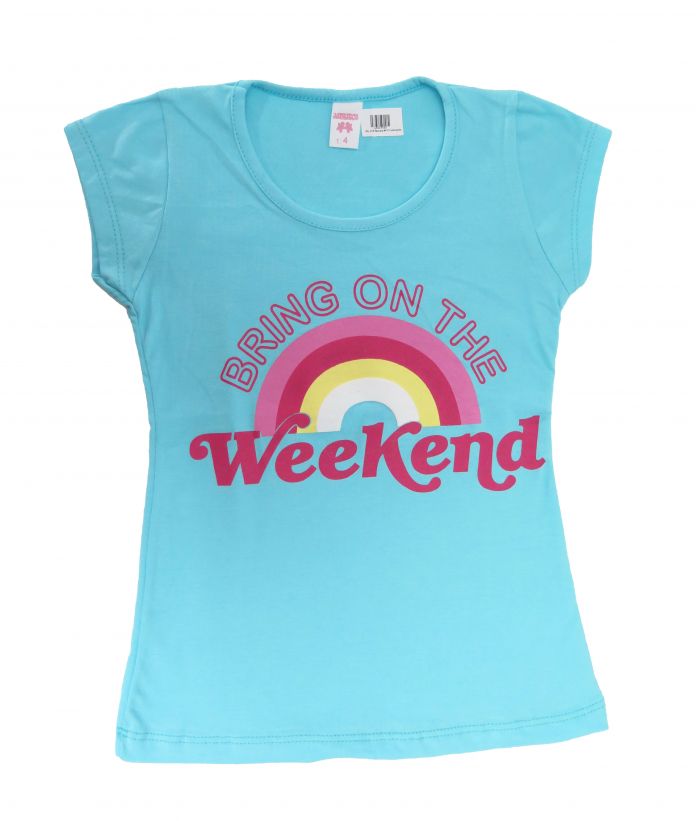 Remera Nena Arcoiris Manga Corta