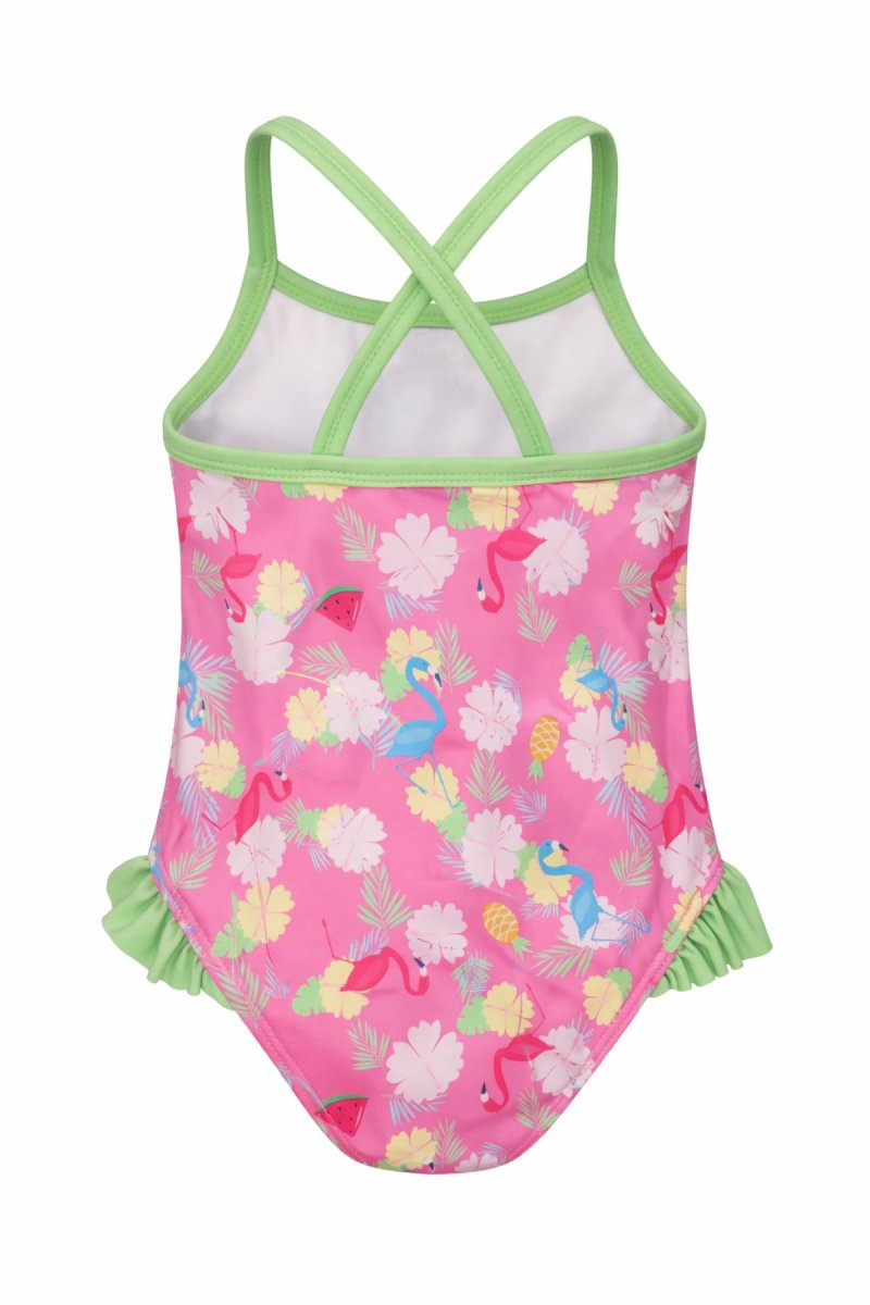 Malla Entera Estampado Flamingo