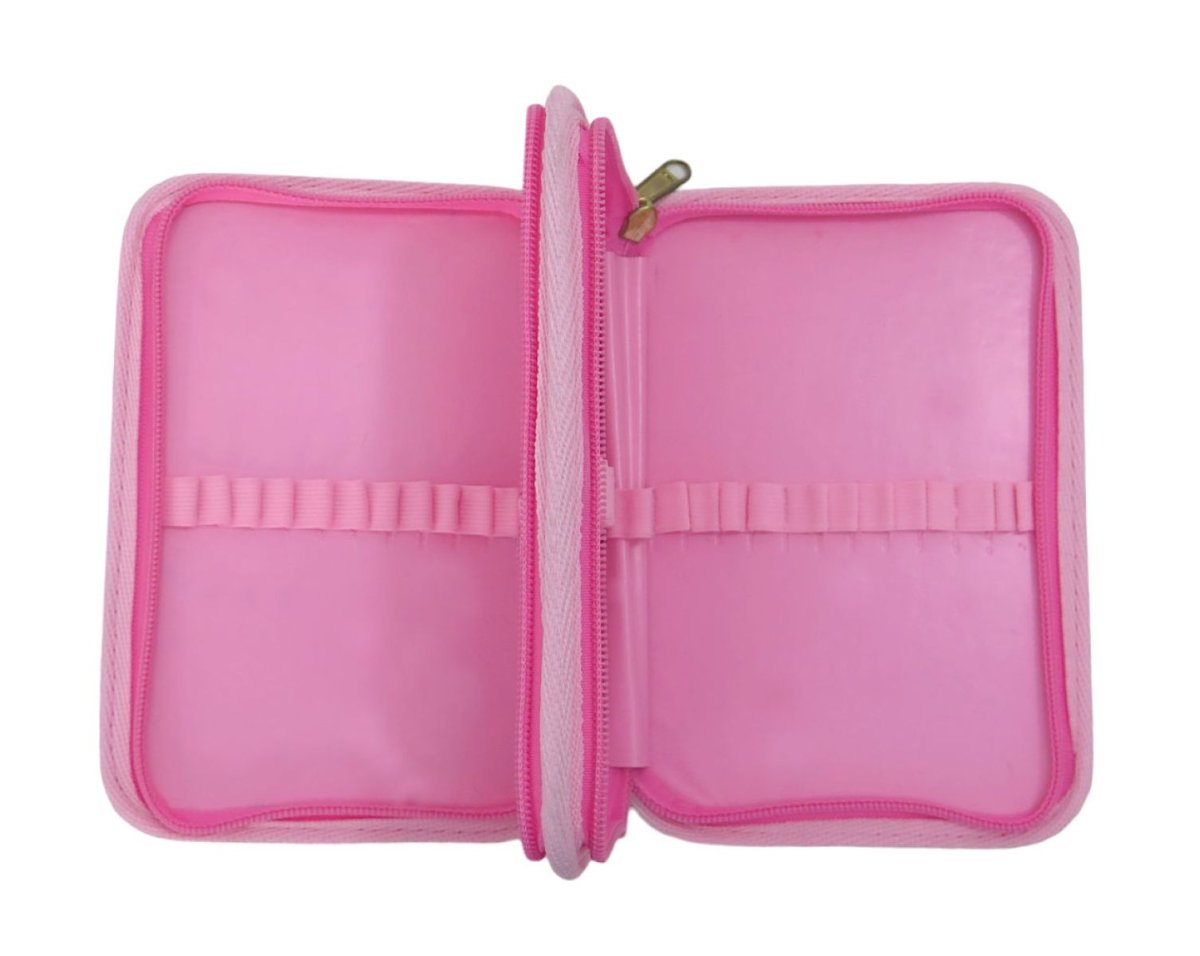 Cartuchera de 2 Piso de Tela Bordado Love