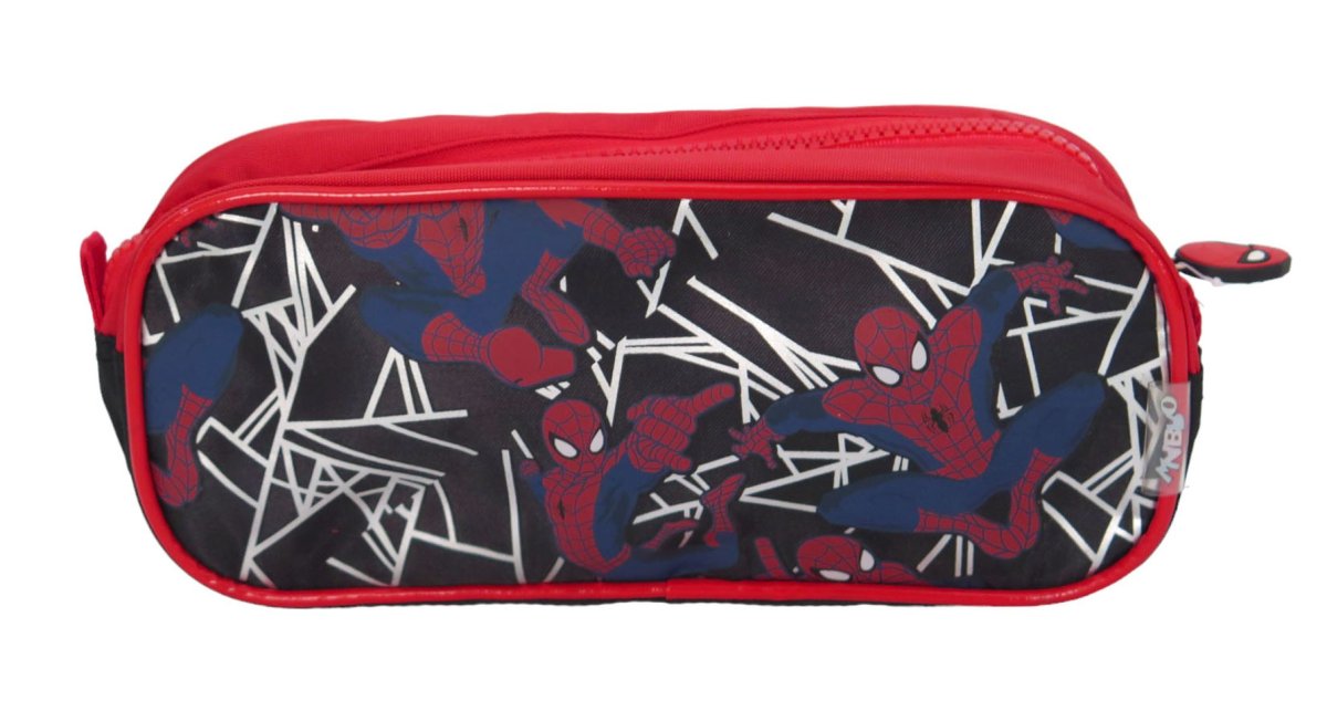 Cartuchera con un cierre con estampado en relieve de Spiderman Hombre Araña