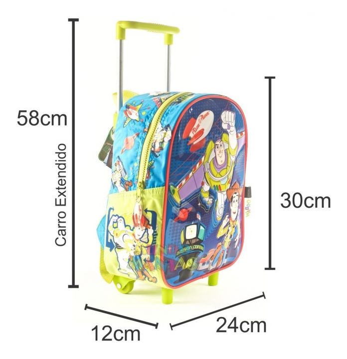 Mochila con Carro Jardin Toy Story en Relieve