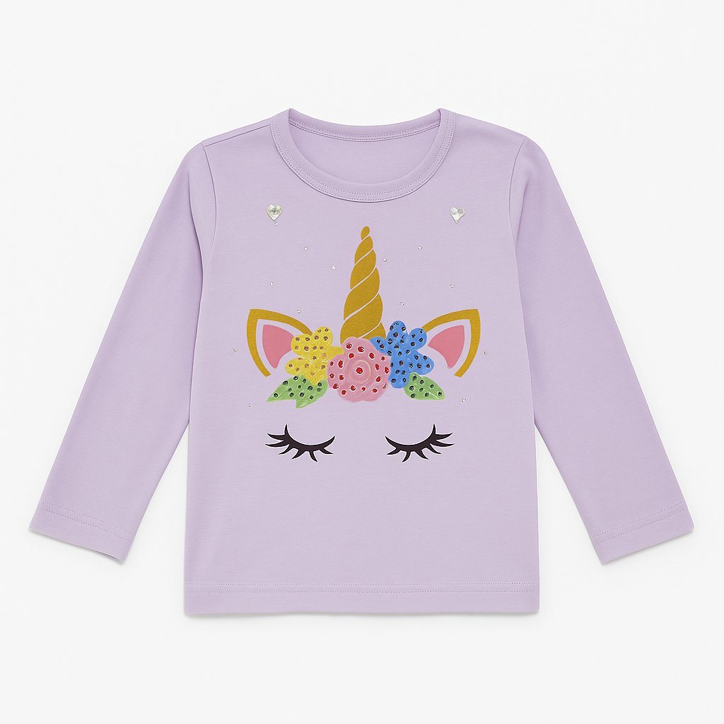 Remera Unicornio Nena manga larga