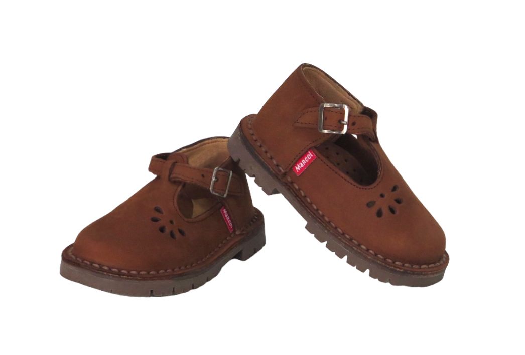 Guillermina  Nobuk Flor Calada Con Hebilla