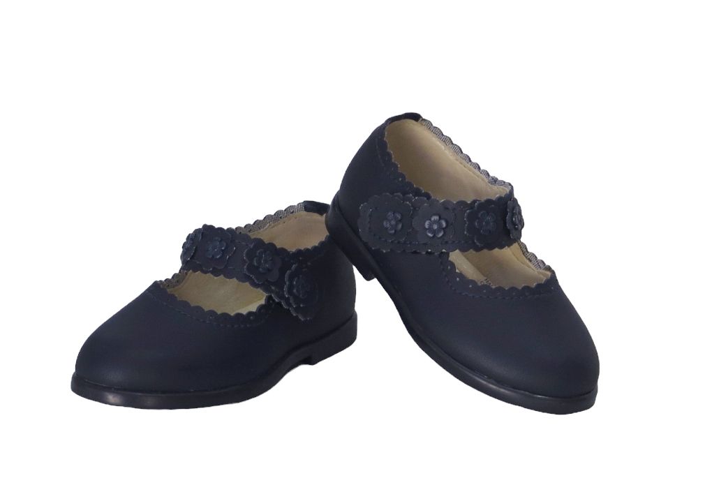 Guillermina Cuero Velcro Con Flores