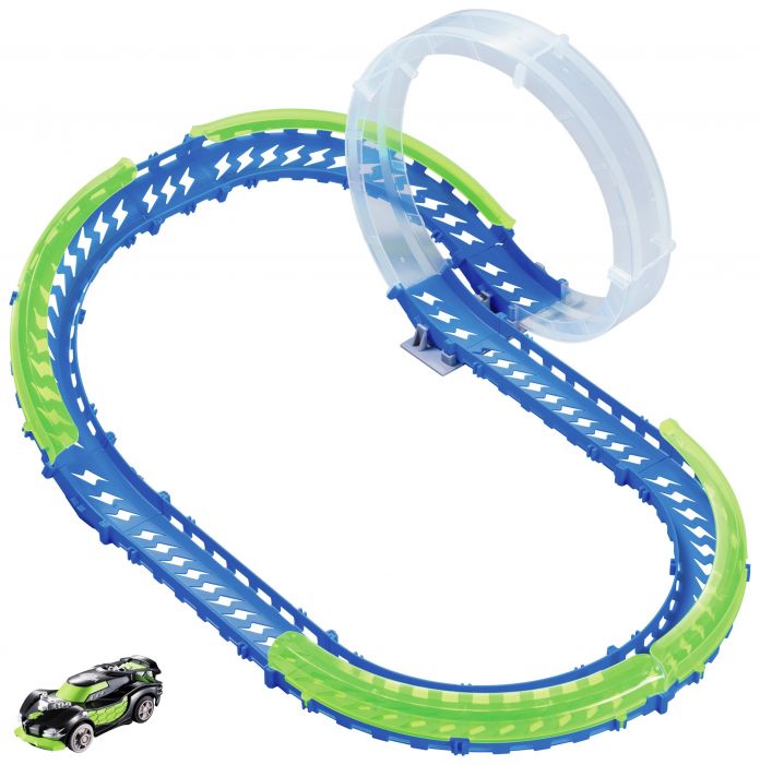 Wave Racers - 360 Loop Boucle - Pista con Bucle - con Sensor - Cuando mas rapimo mueves la mano frente al sensor, mas rápido corre.