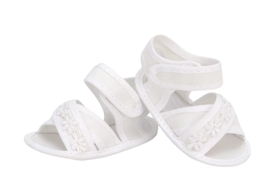 Sandalia de tela Pique Cruzada Bordada Bebe Con Base