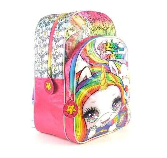 Mochila Espalda Poopsie Slime Surprise Tornasol - Con Bolsillo Frontal - 45 cm - Unicornio