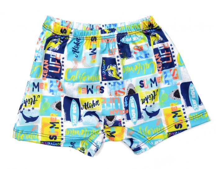Malla De Baño Short De Lycra Estampado Urbano