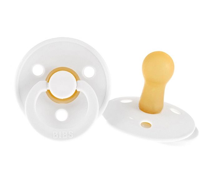 Chupete Bibs Colour Collection x 2 - Black/White - Tetina De Caucho Natural - Latex - 0-6 Meses