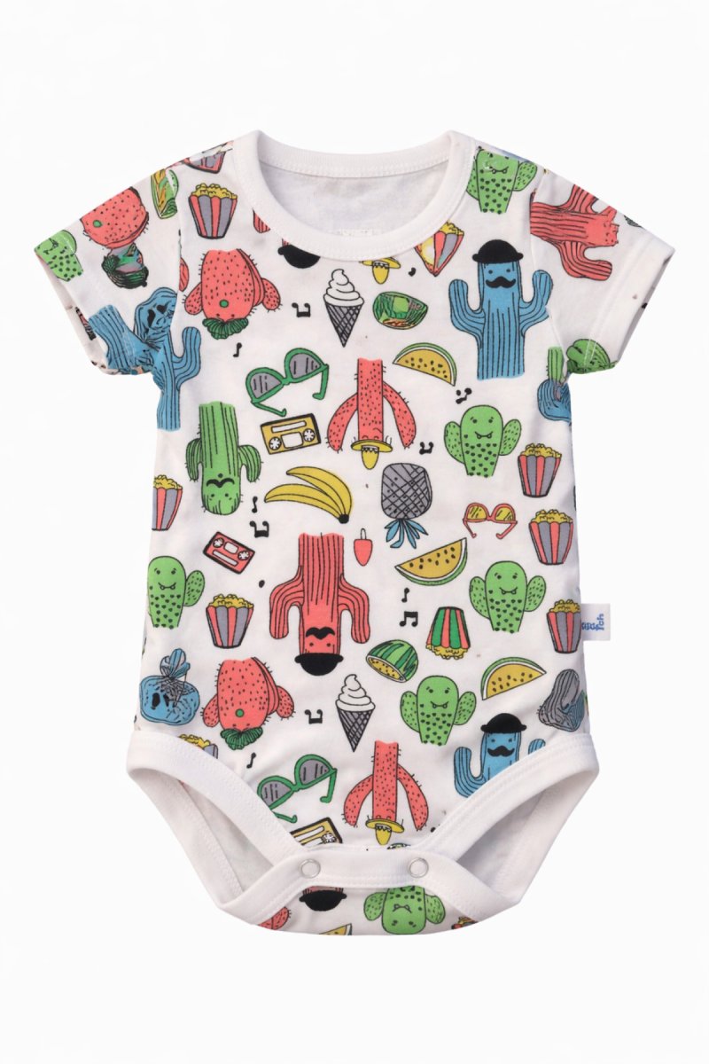 Body Manga Corta Estampa Anteojos