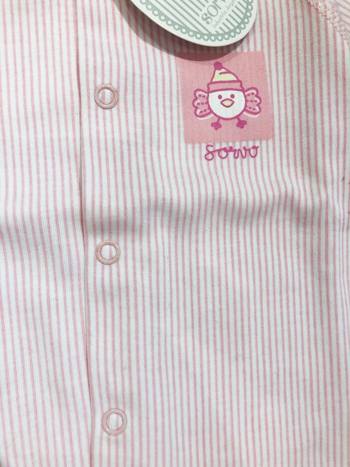 Enterito Manga Larga Con Pie Rayado