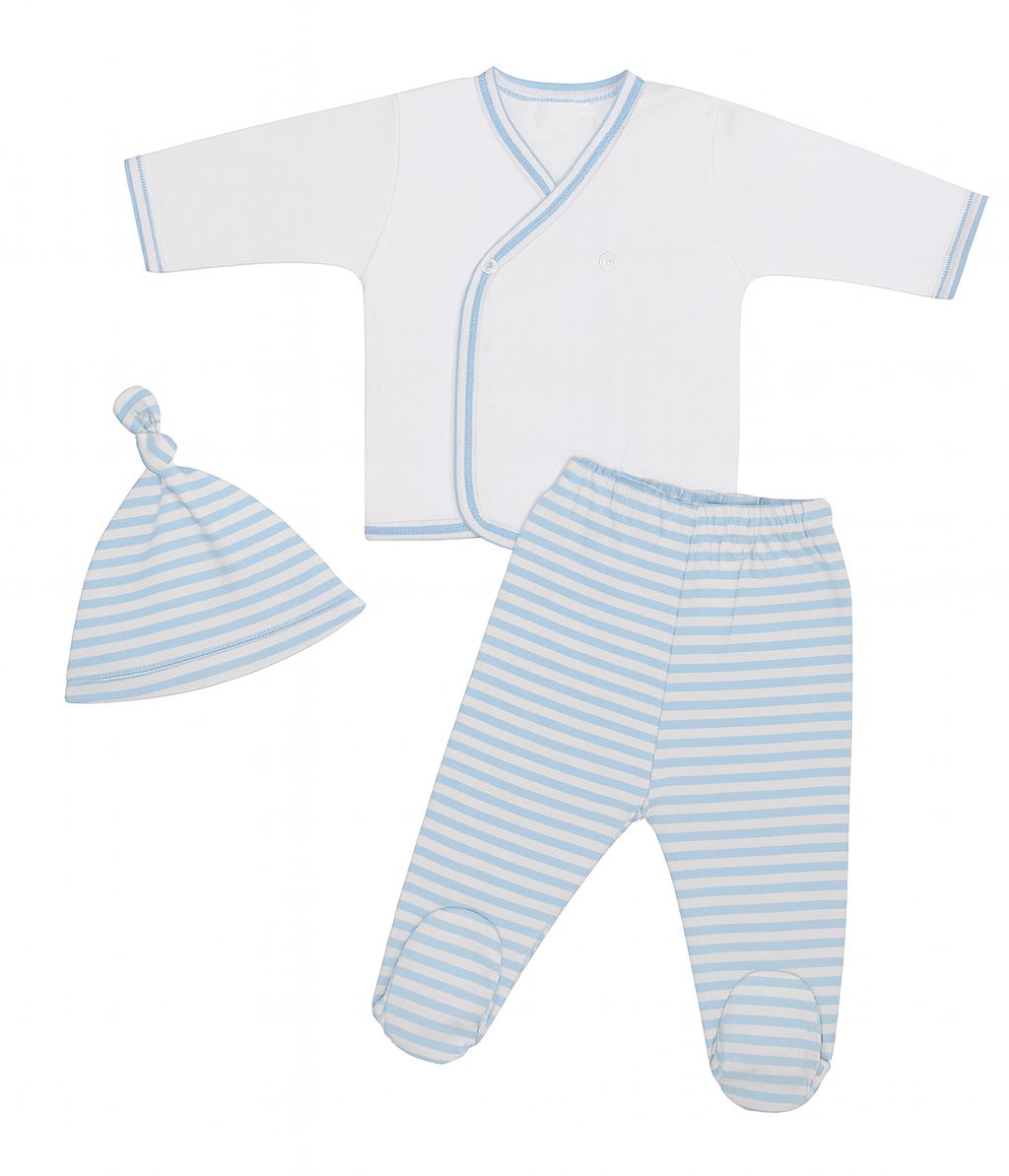 Ajuar 3 Piezas Medio Osito Con Pie Batita Gorro