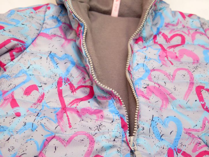 Campera Nena Estampada Con Polar