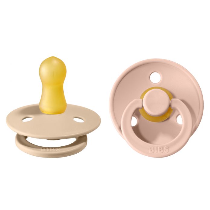 Chupete Bibs Colour Collection x 2 - Vanilla / Blush - Tetina De Caucho Natural - Latex - 0 - 6 Meses