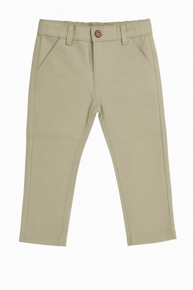 Pantalon de Gabardina Con Cintura Regulable