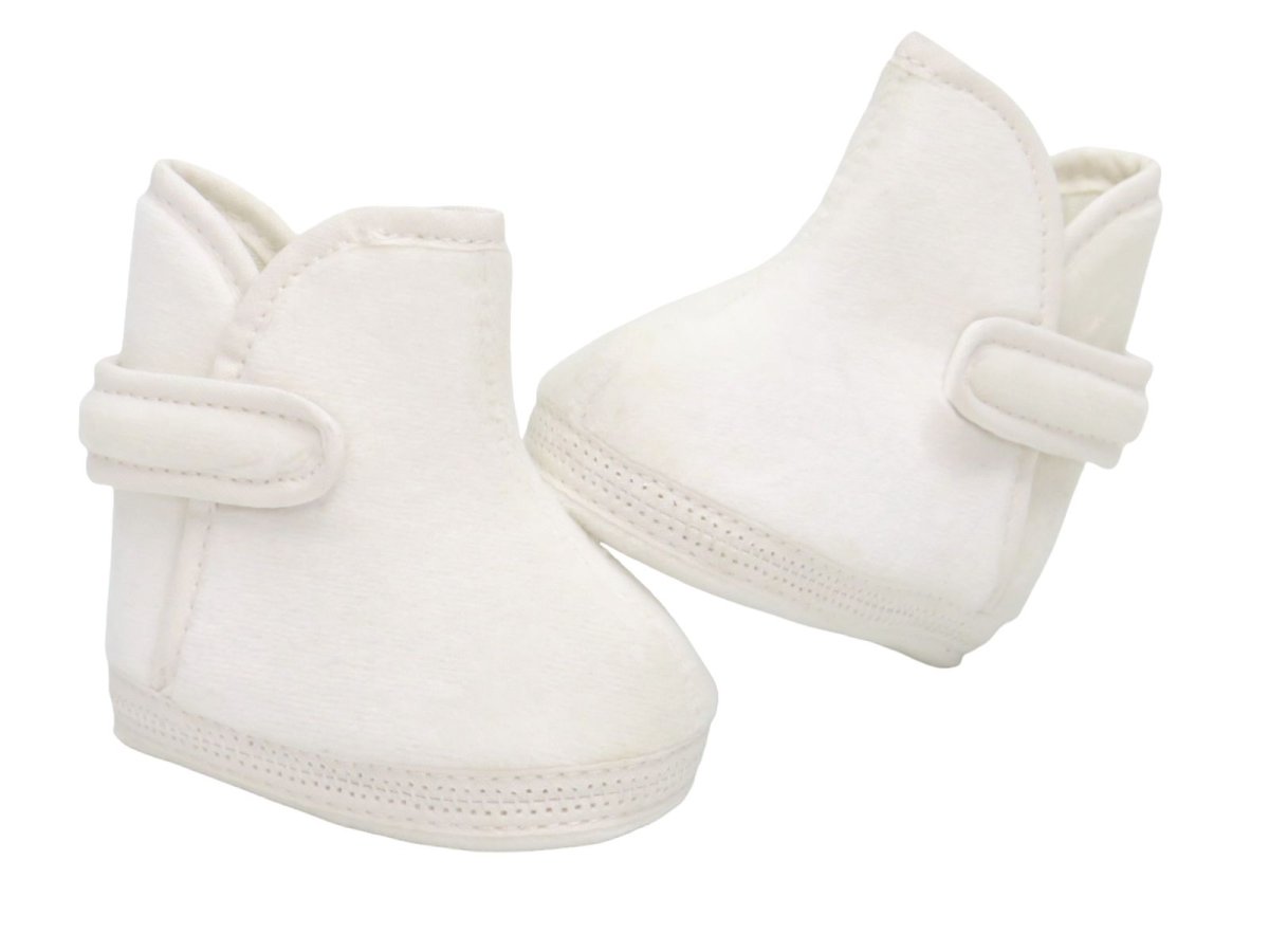 Botita de plush con velcro sin base