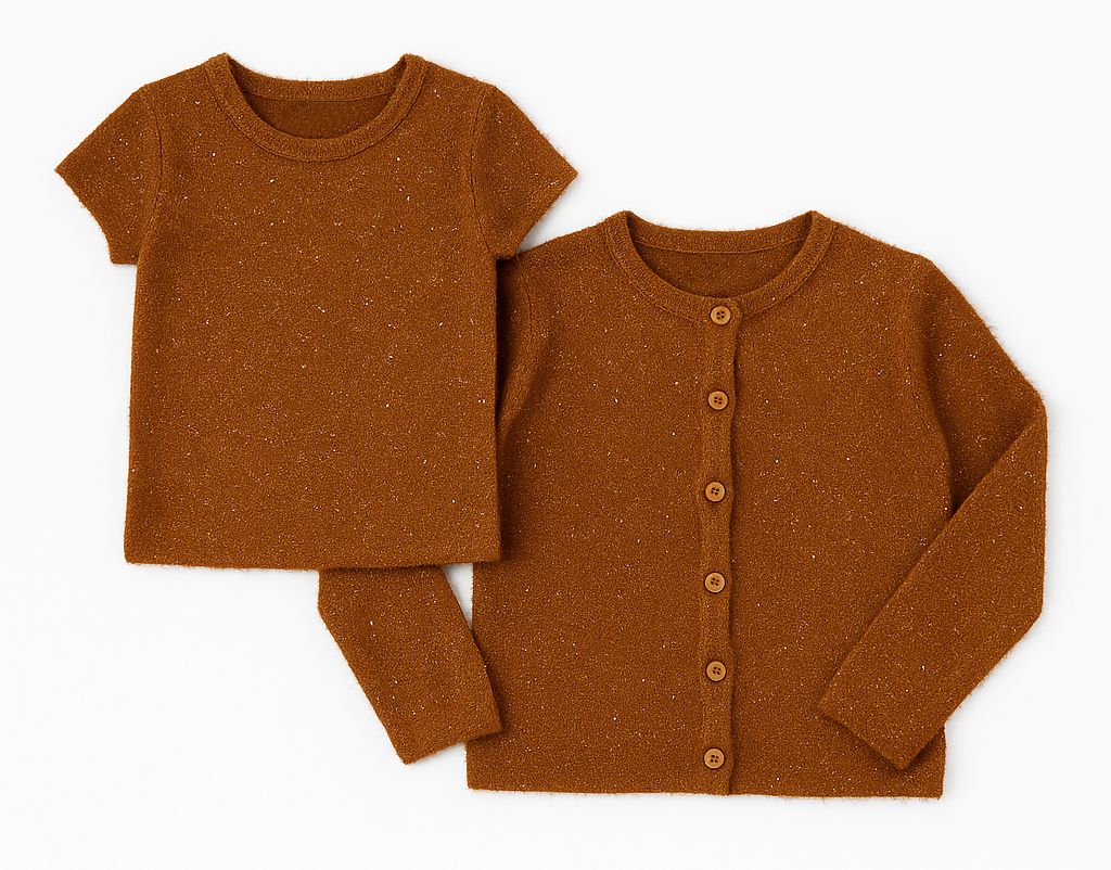 Twing Saco y remera lisa con brillo