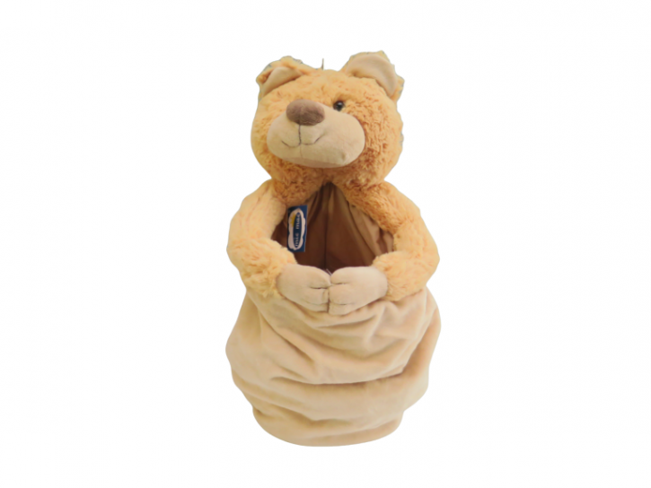 Bolsa Guarda Juguetes de Peluche Con Muñeco Oso