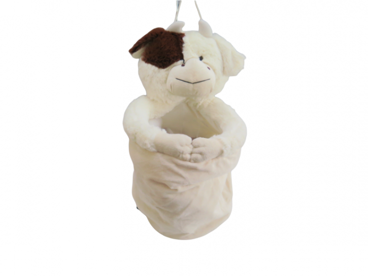 Bolsa Guarda Juguetes de Peluche Con Muñeco Vaca