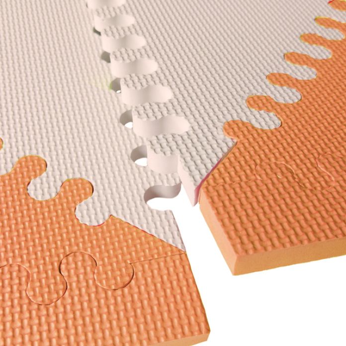 Piso Baldosas De Goma Eva Diseño Nordico Con Bordes - 127 x 157 cm