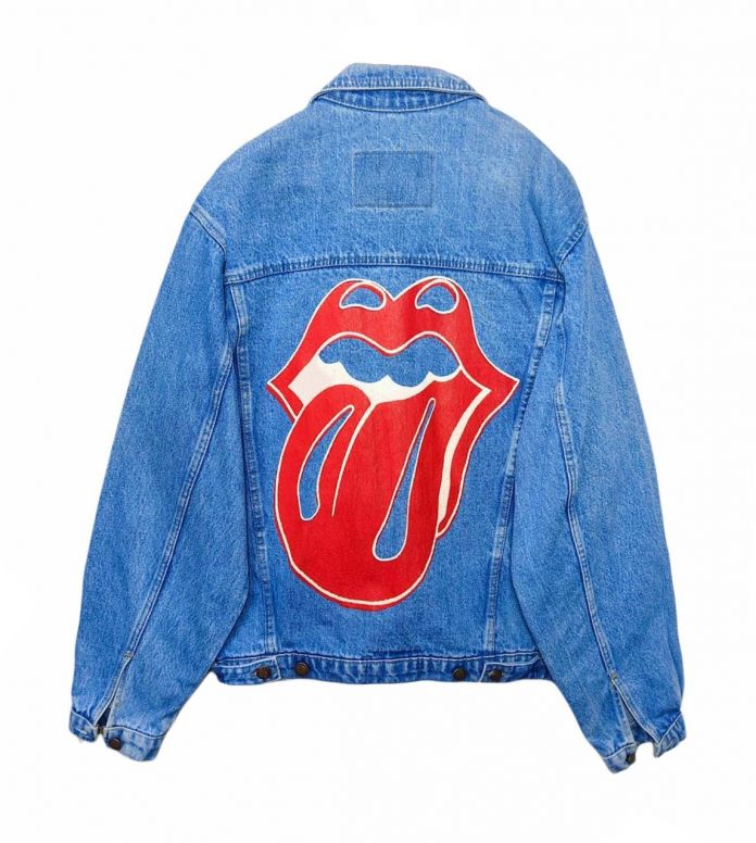 Campera De Jean Espalda Estampada Rolling Stone