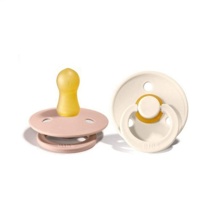 Chupete Bibs Colour Collection x 2 - Ivory / Blush - Tetina De Caucho Natural - Latex - 18+ Meses