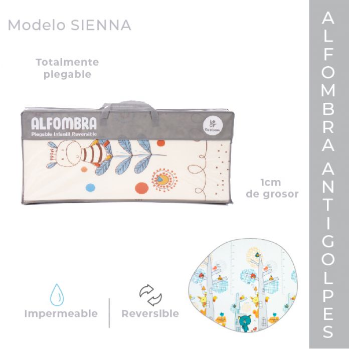 Alfombra Antigolpes Plegable Infantil Reversible 180Cm X 200Cm