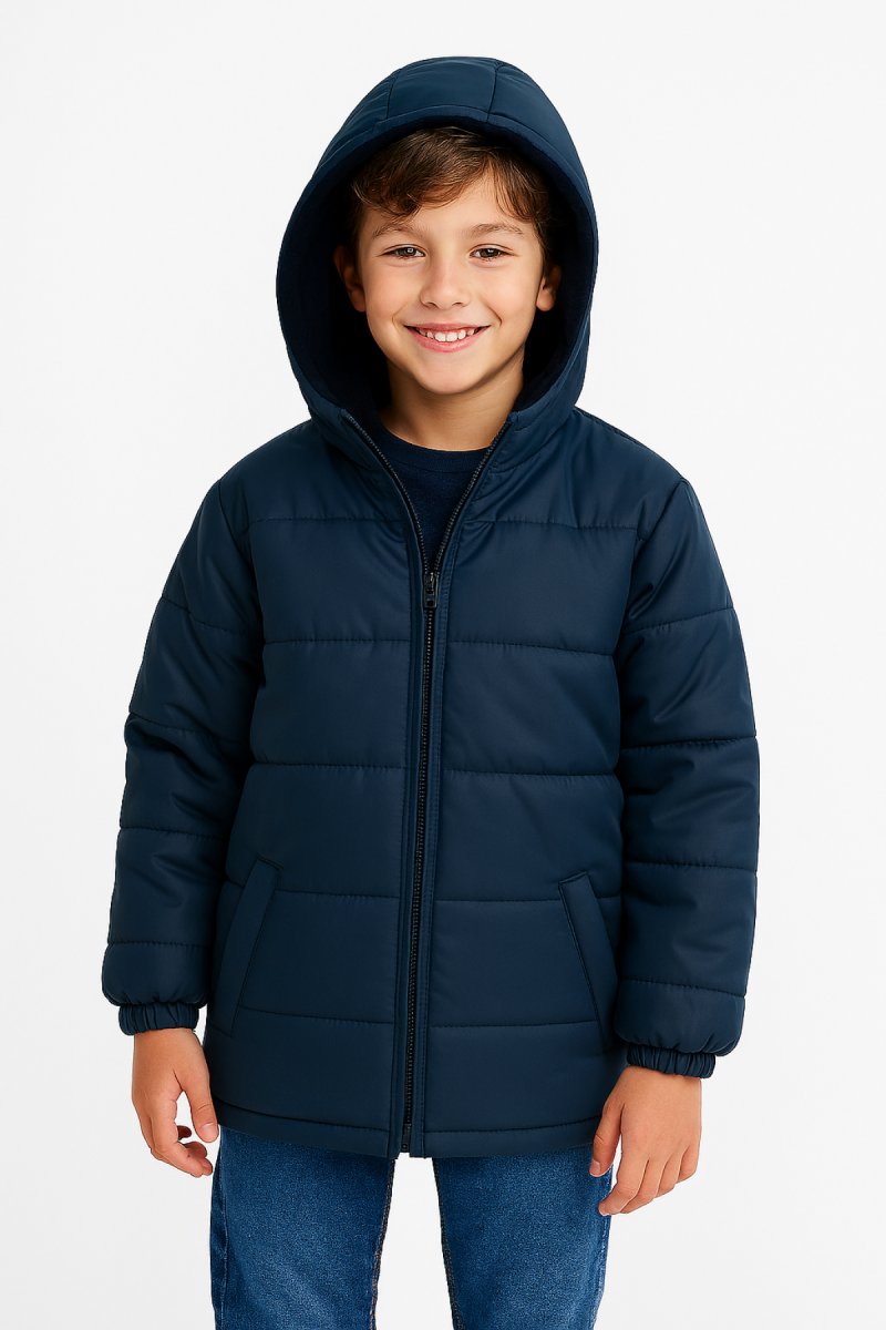 Campera Lisa Con Polar Colegial