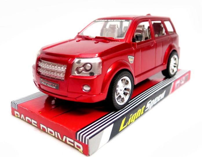 Auto a Friccion Auto camioneta cromada 4 puertas a friccion 24 Cm en burbuja