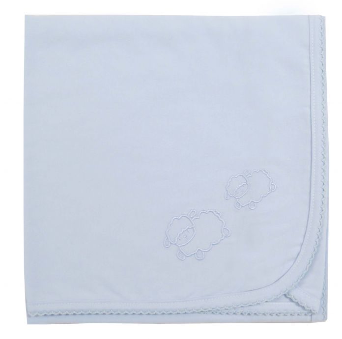 Manta de Algodon Lisa con Bordado