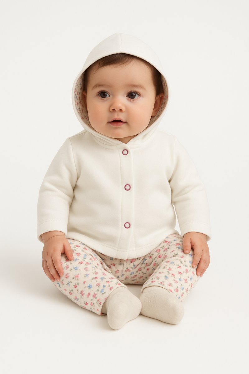 Conjunto de Saco y Pantalon Sin Pie Florcitos