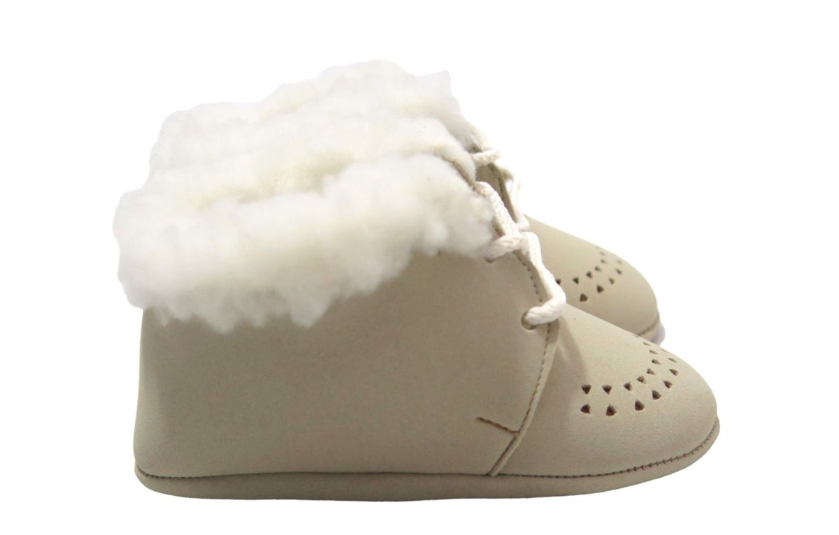 Botita Nobuk de cuerina con Piel