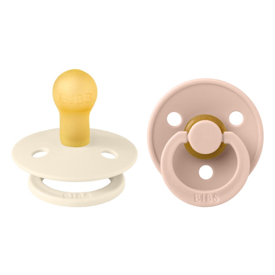 Chupete Bibs Colour Collection x 2 - Ivory/Blush - Tetina De Caucho Natural - Latex - 0-6 Meses