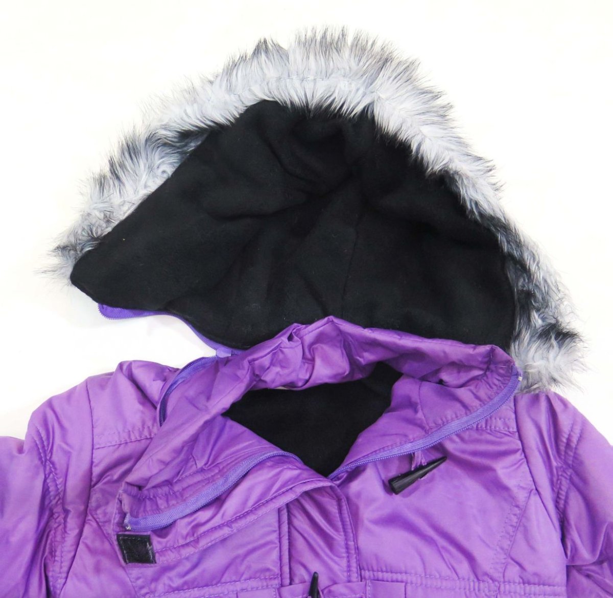 Tapado termico microfibra, capucha con piel