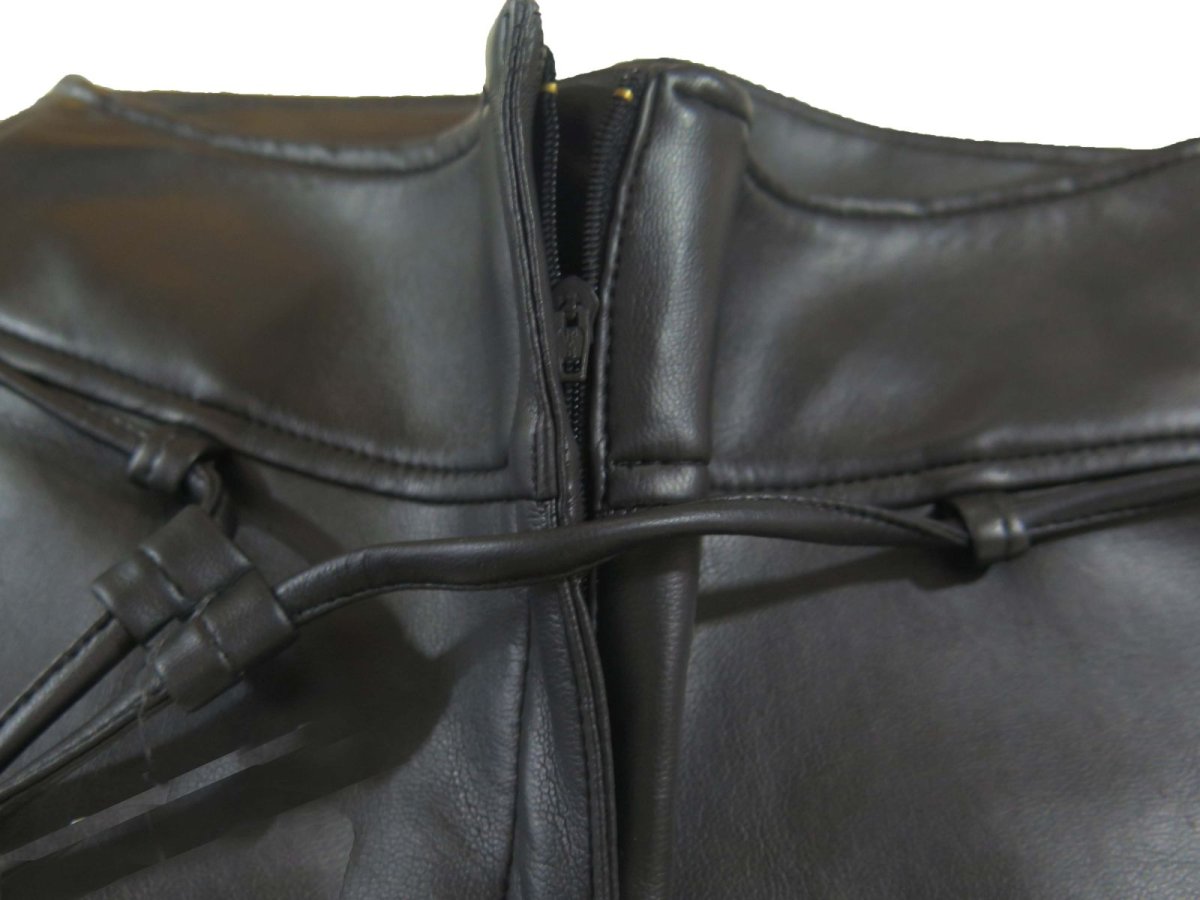 Pantalon Cuero Negro Liso