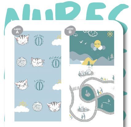 Alfombra Antigolpes Plegable Infantil Reversible 180Cm X 160Cm