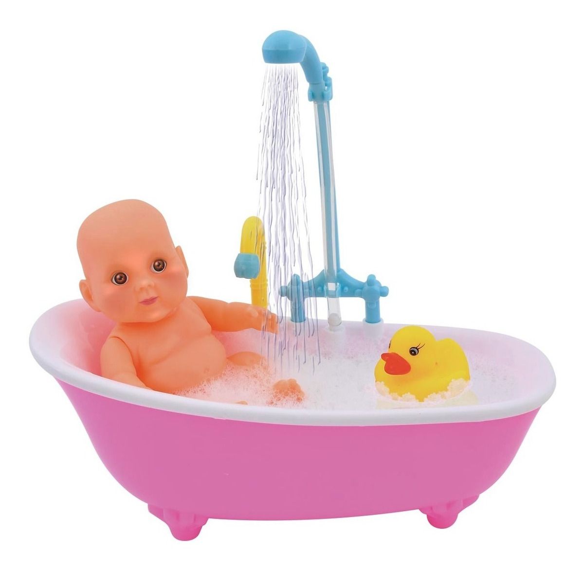 Bañando A Luly - Bebote Con Bañera Y Duchador Real