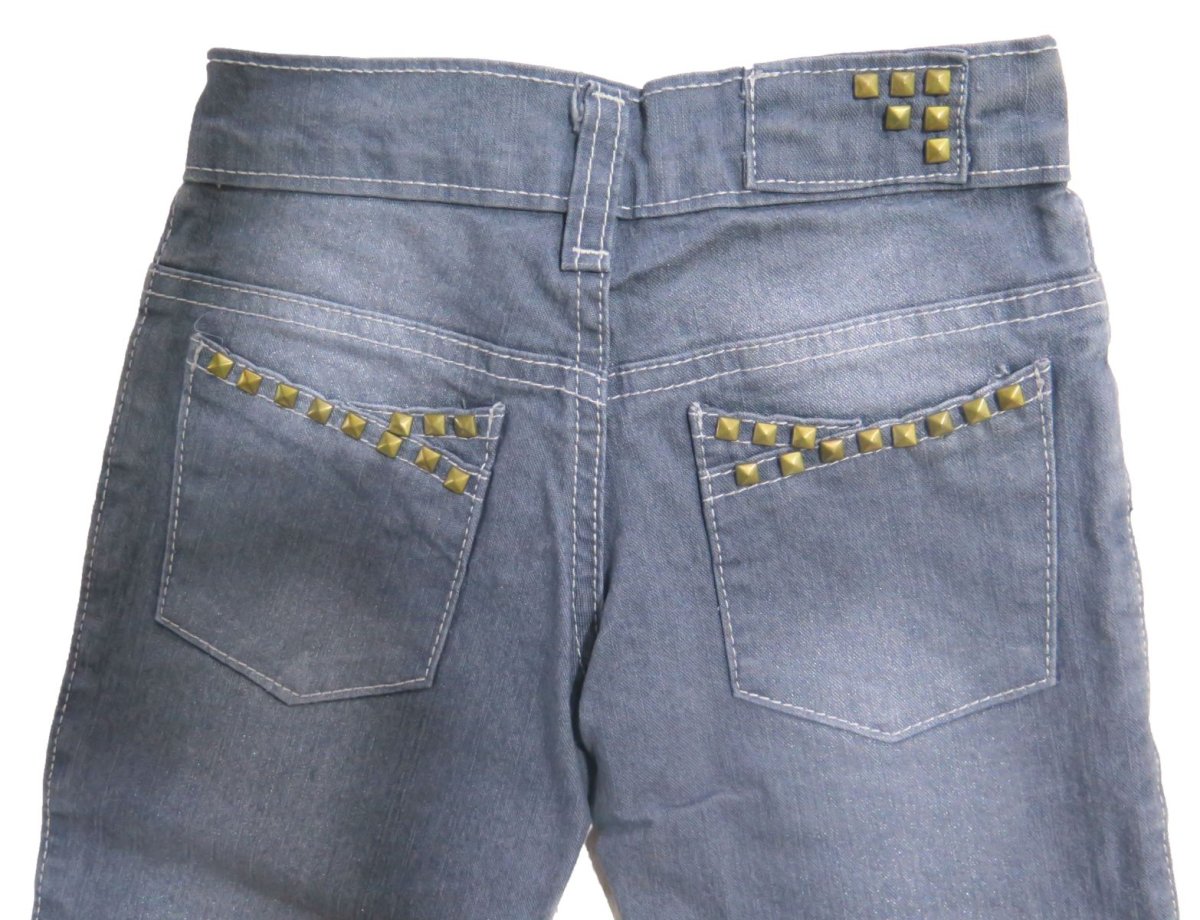 Pantalon de jean elastizado nena con tachas