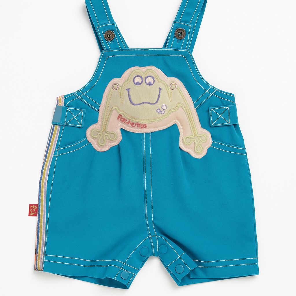 Jardinero con aplique de rana