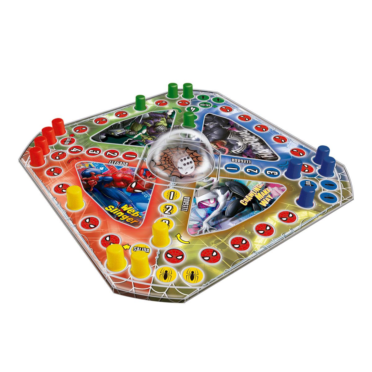 Ludo Spiderman Hombre Araña - Juego Con Cubilete Automatico