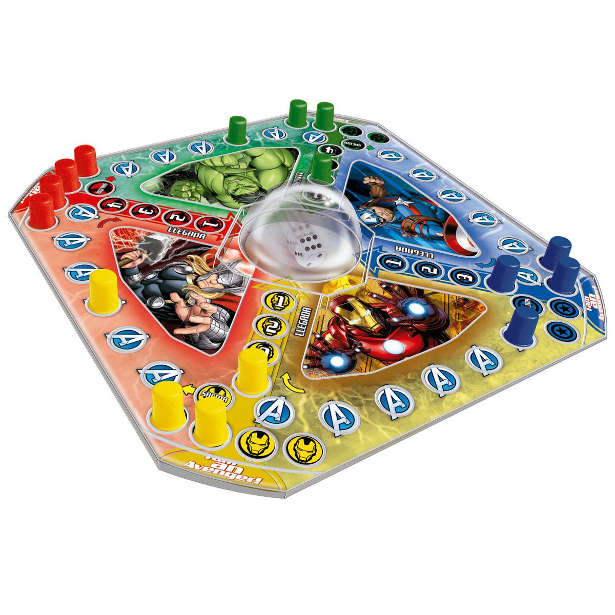 Ludo Marvel Avengers - Juego Con Cubilete Automatico