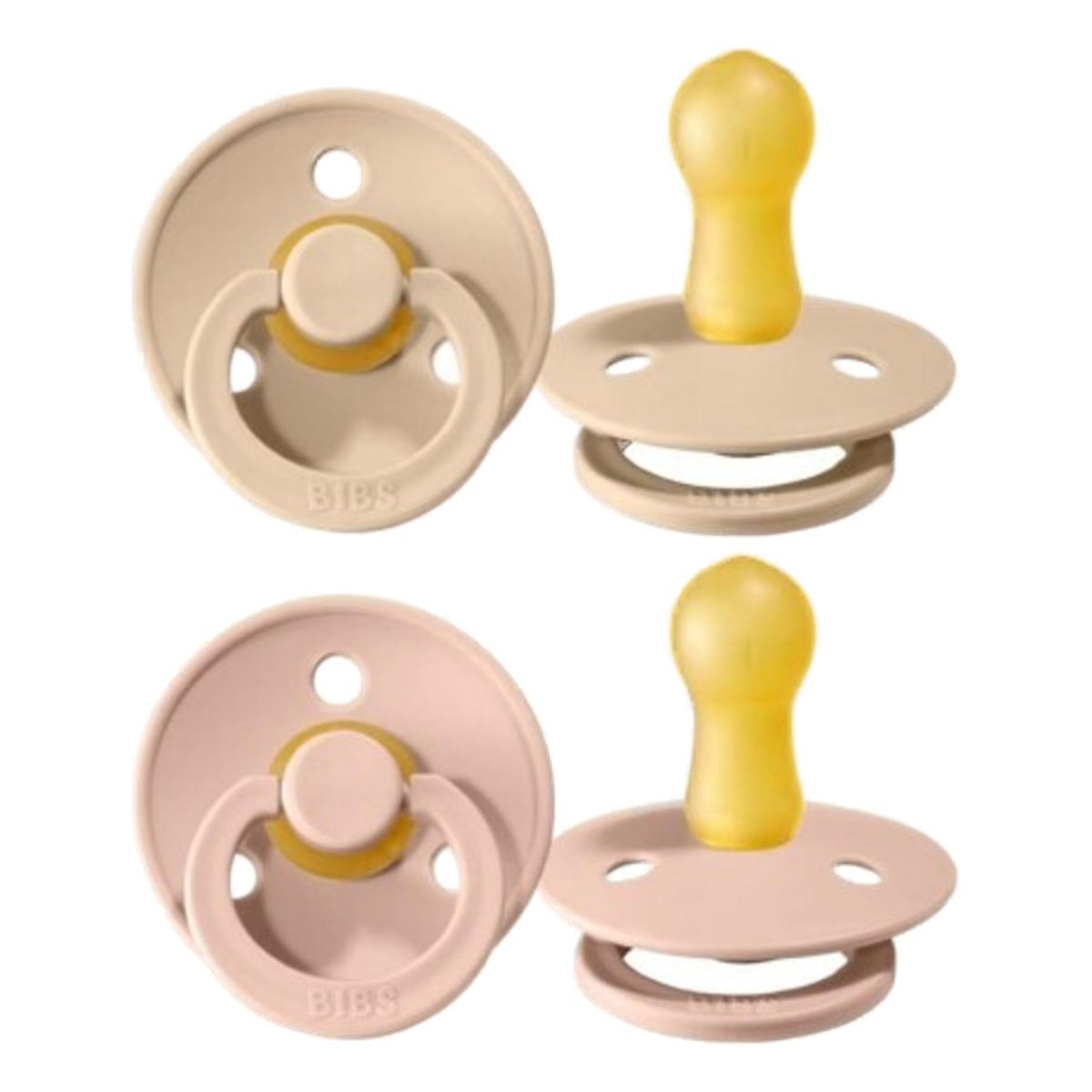 Chupete Bibs Colour Pacifier x 2 - Vanilla / Blush - Tetina De Caucho Natural - Latex - 6 - 18 Meses
