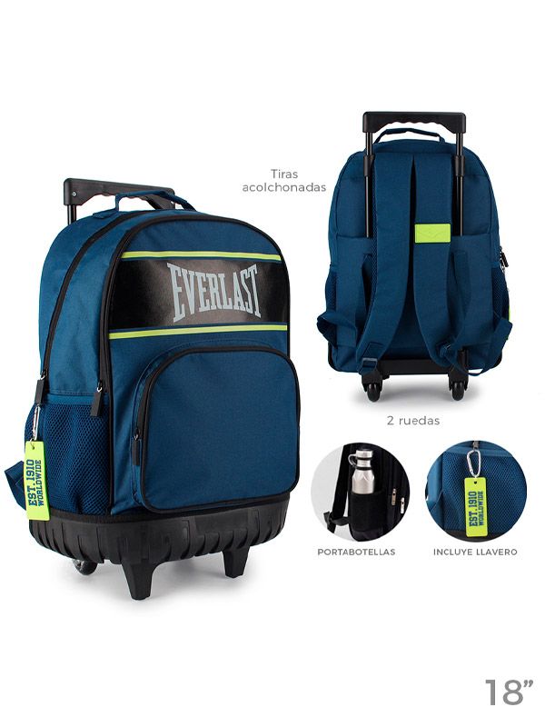 Mochila Con Carro Y Bolsillo Frontal