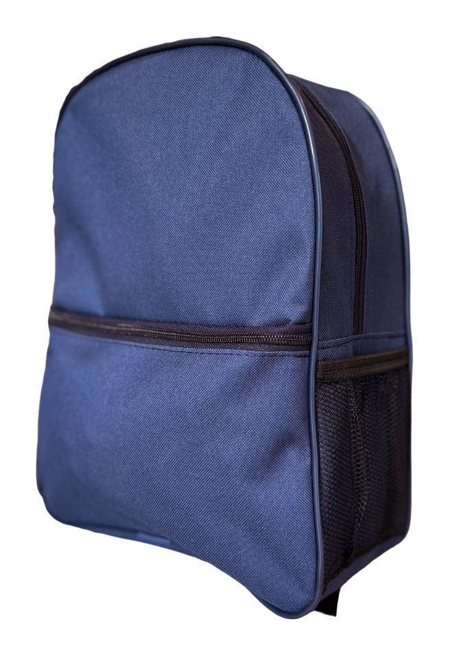 Mochila Espalda jardin Azul Marino Lisa - 33 cm. x 10 cm. x 26 cm.