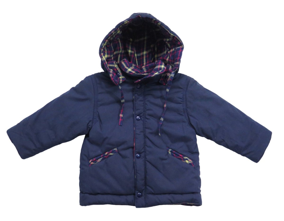 Campera de Gabardina Bordada con Aplique De Ancla en la Espalda