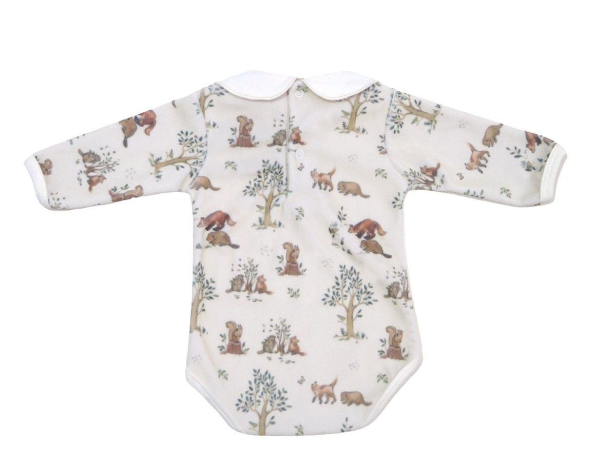 Body Manga Larga Plush Bebe Con Estampa